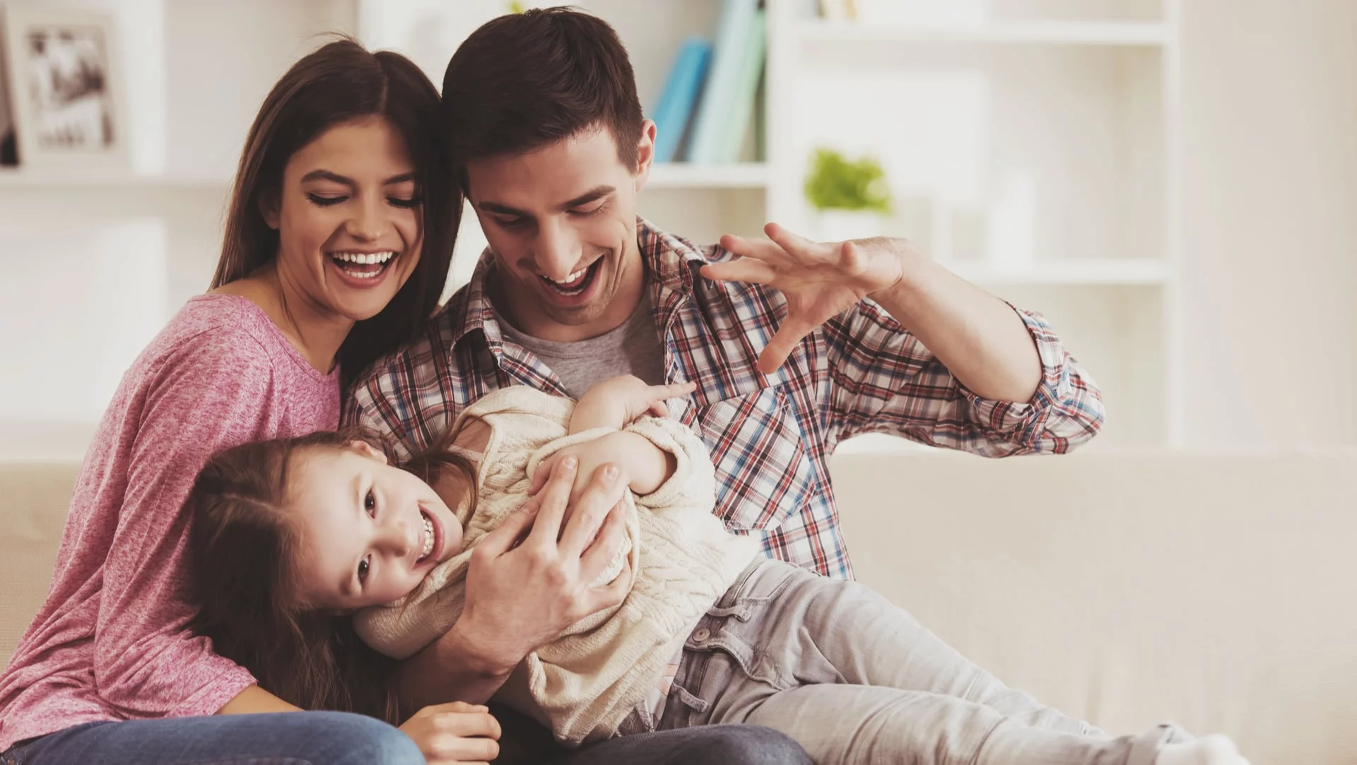 Young Family Having Fun. Together at Home. Happy Childhood - a Strong Self-Care Routine Makes You a Better Parent